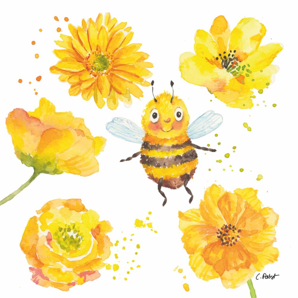 BEVERAGE NAPKINS -HEY BEE!