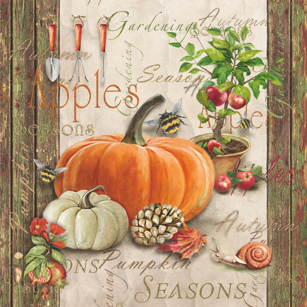 Paper Lunch Napkin - Autumn Gardening