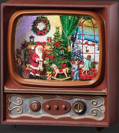 GLOBE #29 - 8.25"H LIGHTED MUS SWIRL SANTA