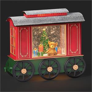 GLOBE #43 - 7.75"H LIGHTED SWIRL TRAIN CAR