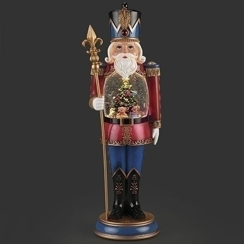 #26 -19"H LIGHTED SWIRL NUTCRACKER STATUE; TREE AND PRESENTS -USB ADAPTOR