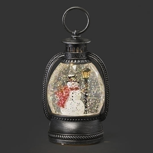 6"H LIGHTED SNOWMAN LANTERN SHIMMERING MERRY LITES