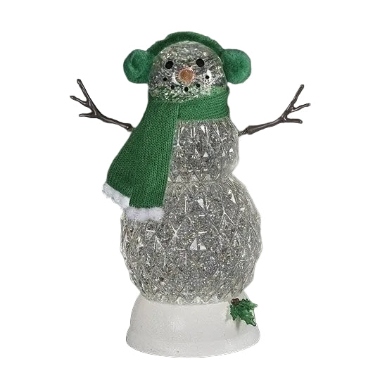 GLOBE #14 - 11"H LIGHTED SWIRL SNOWMAN