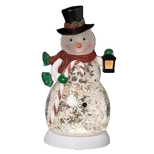 GLOBE # 27 - 9"H LIGHTED SWIRL SNOWMAN