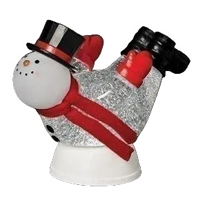 GLOBE #53 -7"H LIGHTED SWIRL SNOWMAN
