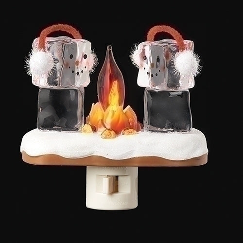 4.5"H Ice Cube Campfire Night Light