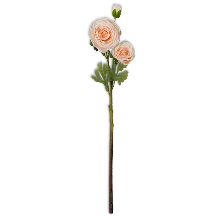 25 Inch Peach Real Touch Triple Bloom Ranunculas