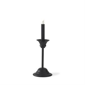 Black Slender LED Taper Candleholders w/Timer