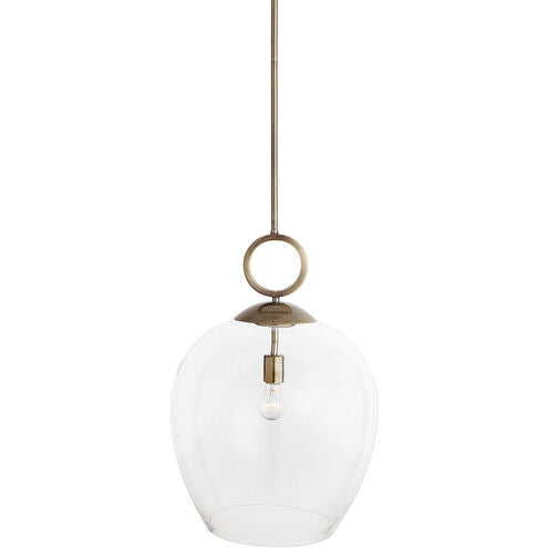 Calix 1-Light Pendant (Max 100watt Lb not included) - H23"xD16"-Aged Brass