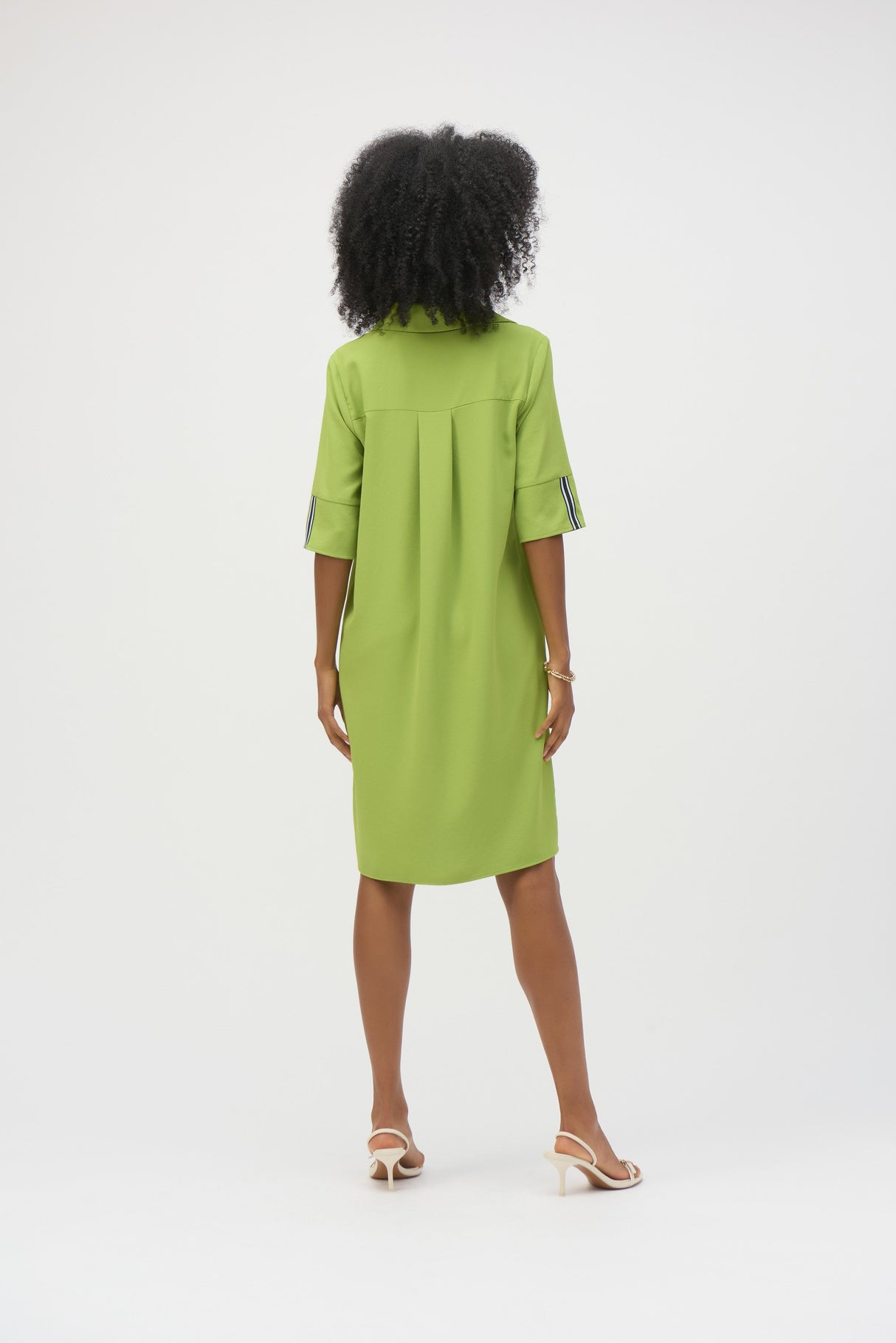Eggshell Straight Shirt Dress - Greenery