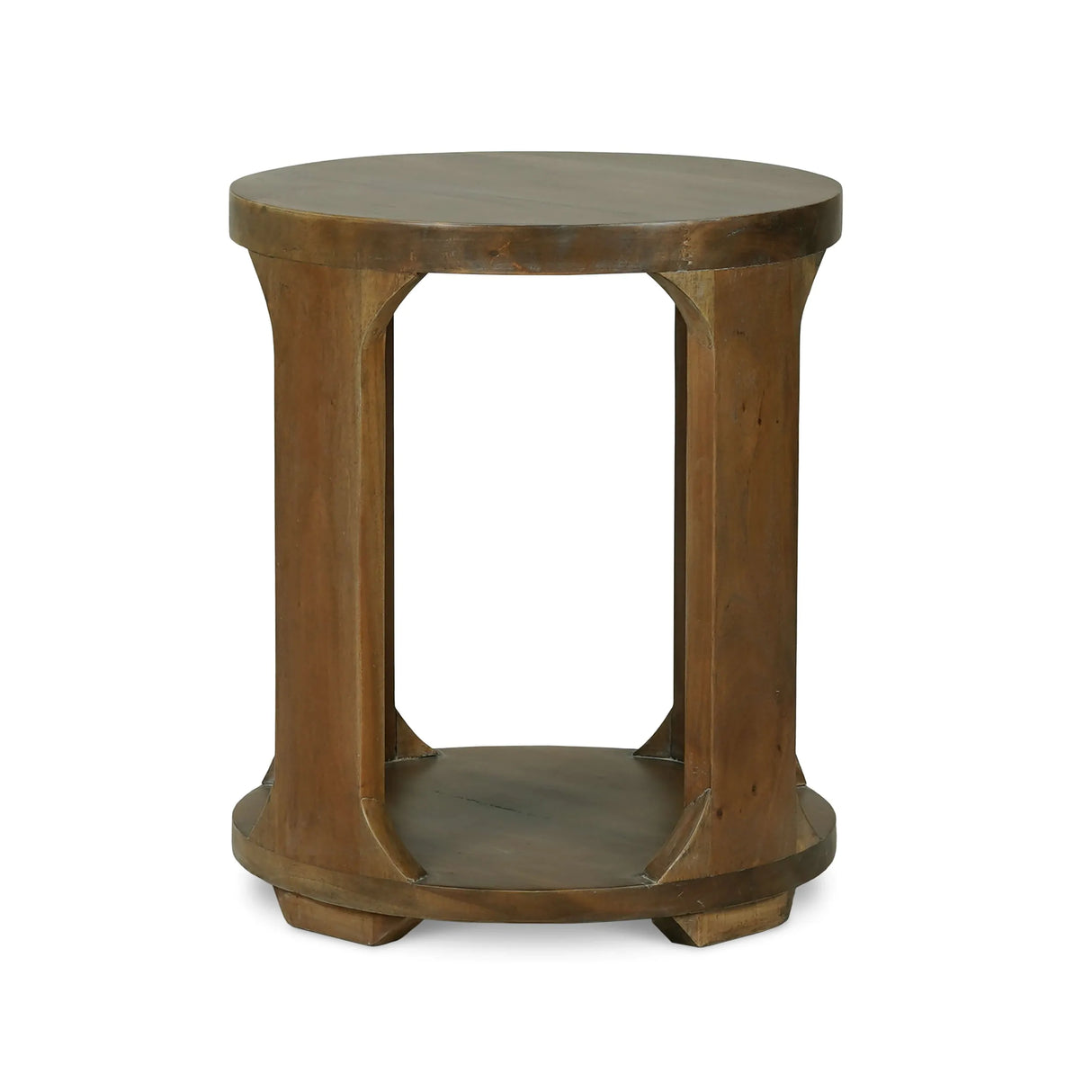 Corte End Table – Straw Wash Finish, Modern Natural Wood Accent Table