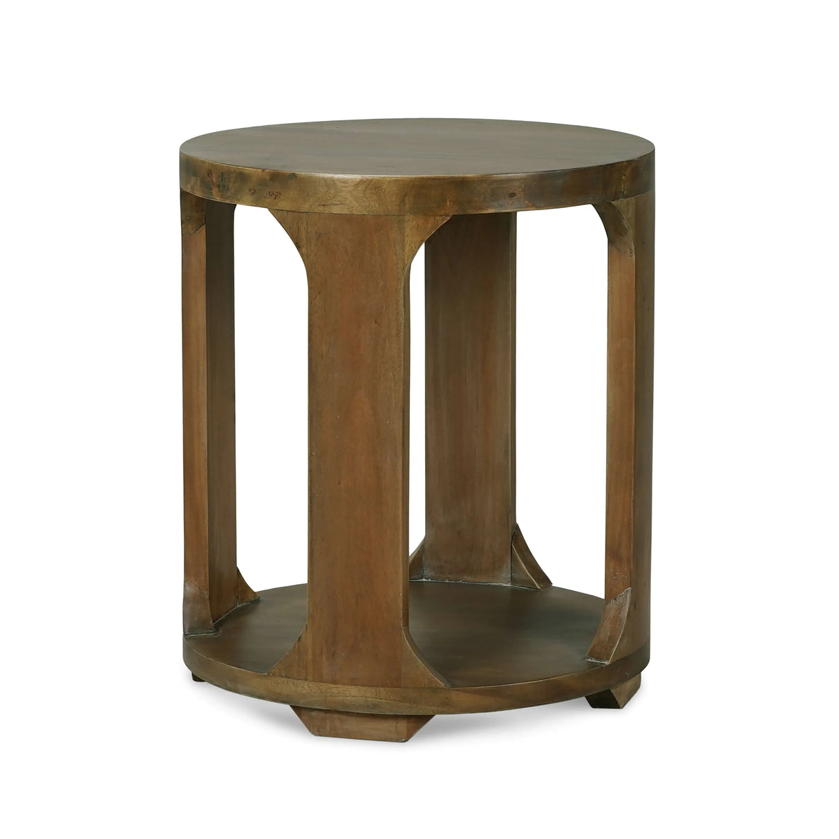 Corte End Table – Straw Wash Finish, Modern Natural Wood Accent Table