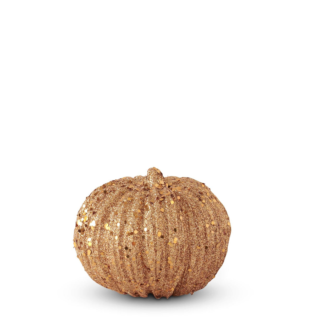 4" Orange Glitter & Sequin Pumpkin