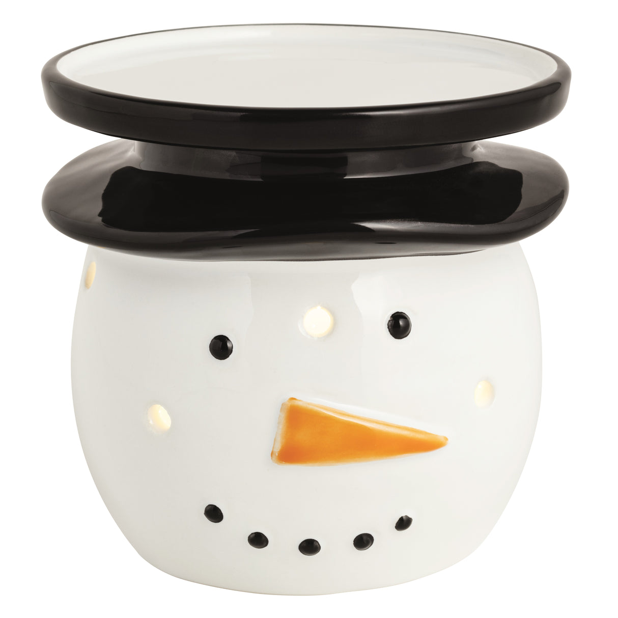 Snowman Light-Up Pillar Holder