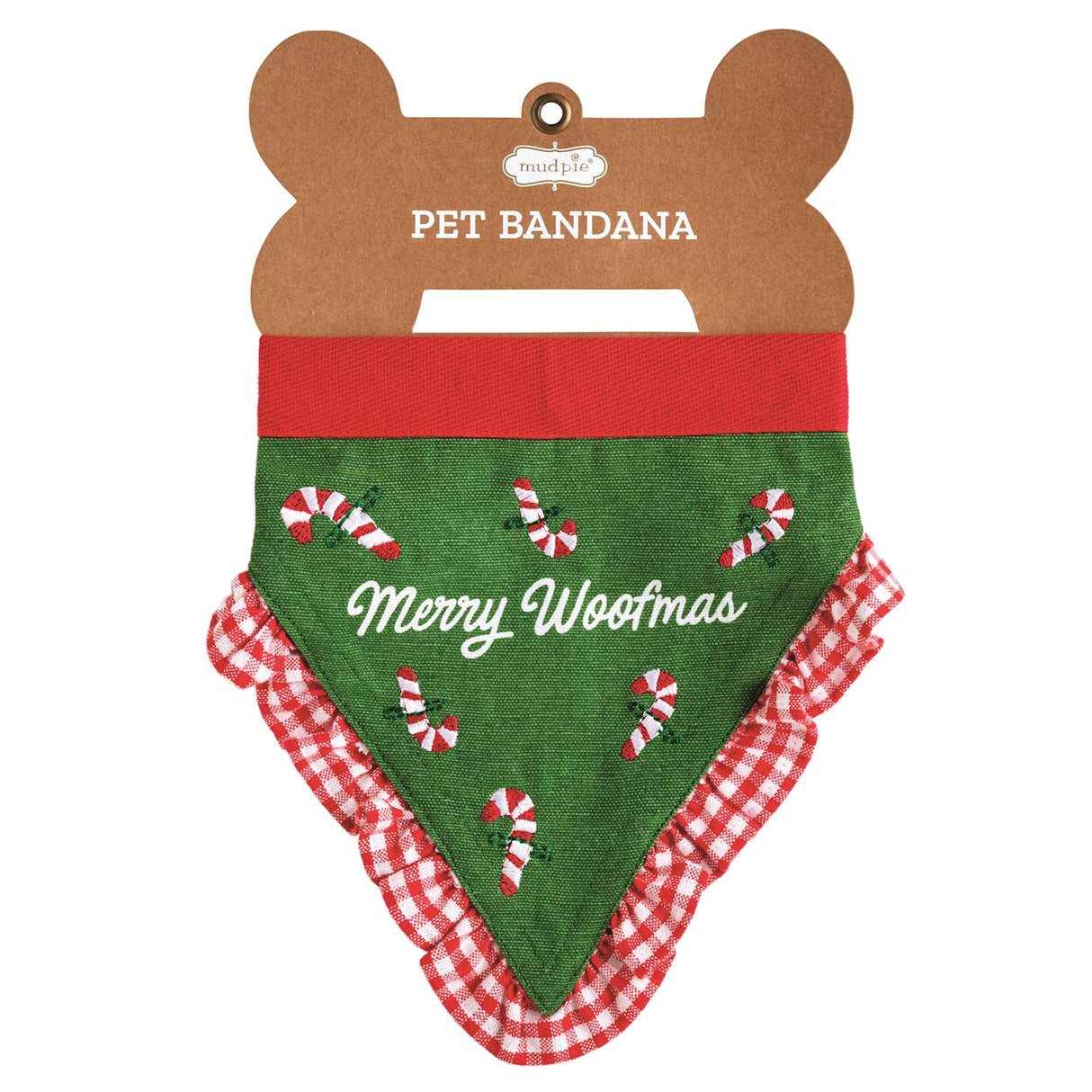 MERRY WOOFMAS EMB BANDANA