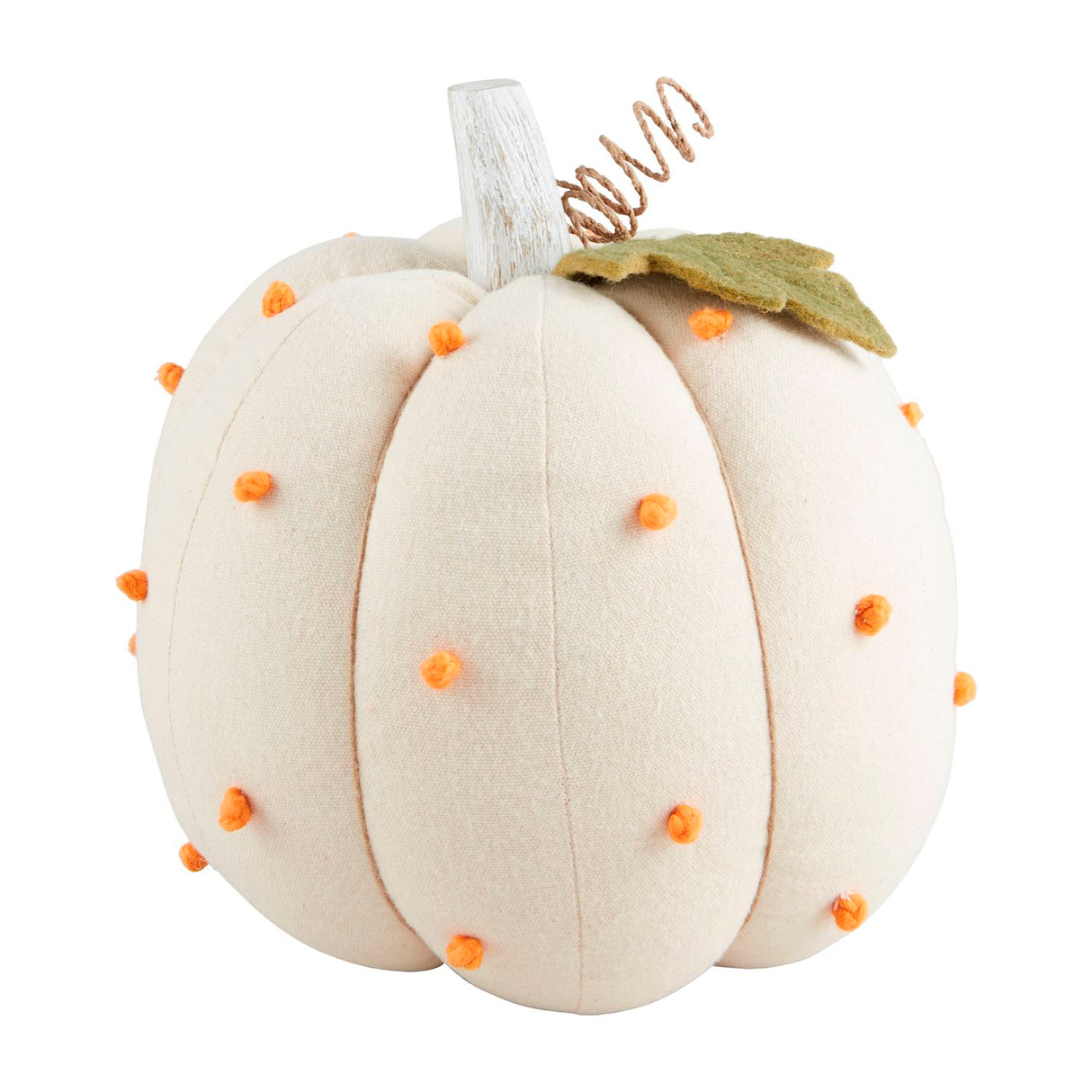 CREAM DOTTED STUFFED PUMPKIN