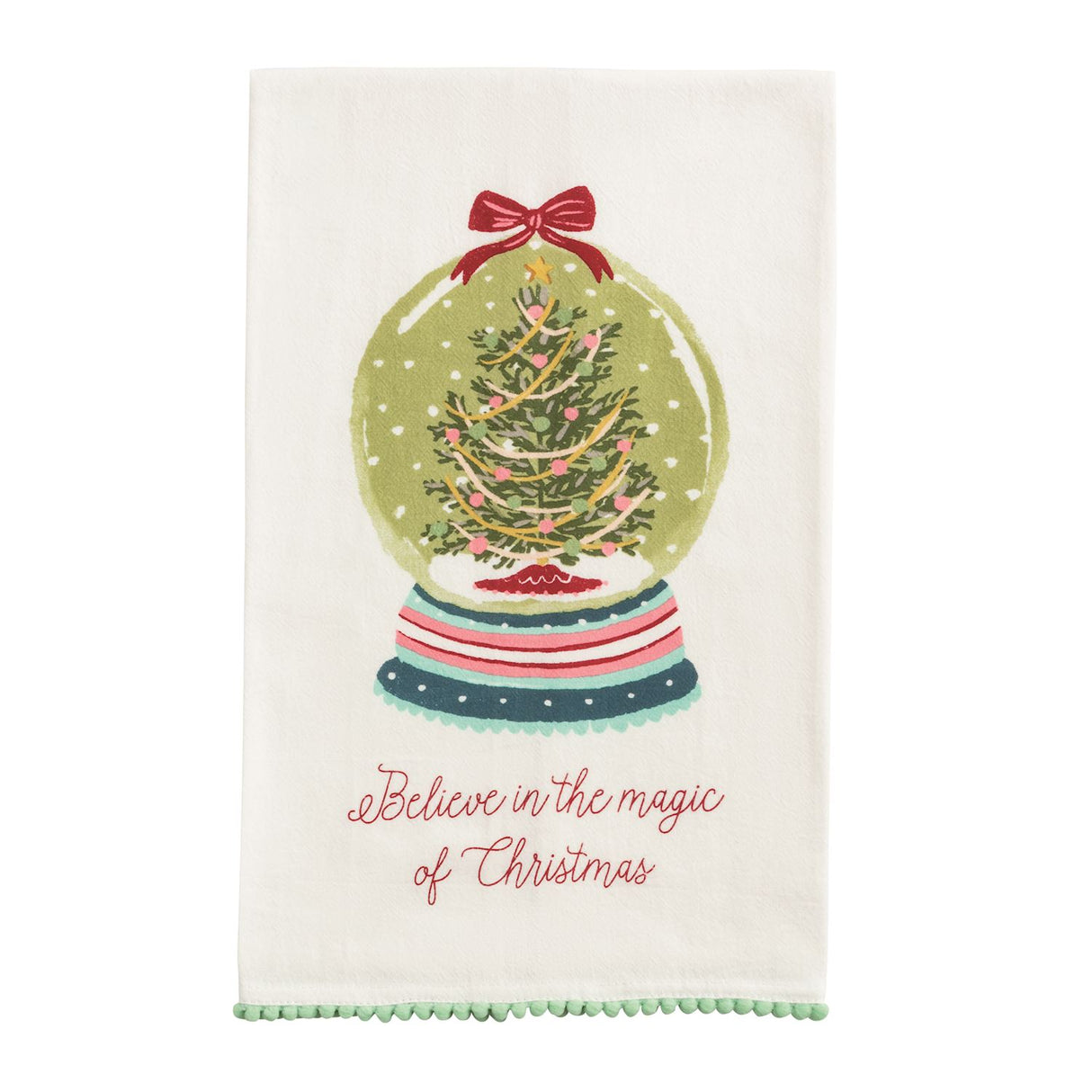 Snowglobe Pom Trim Towel
