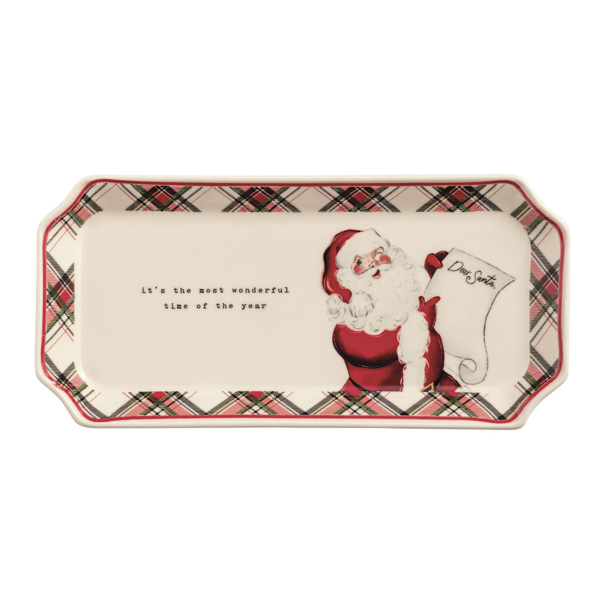 Santa Tartan Everything Tray