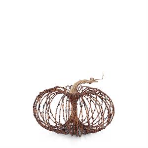 Orange w/Black Glitter Wire Pumpkins