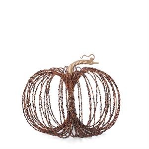 Orange w/Black Glitter Wire Pumpkins