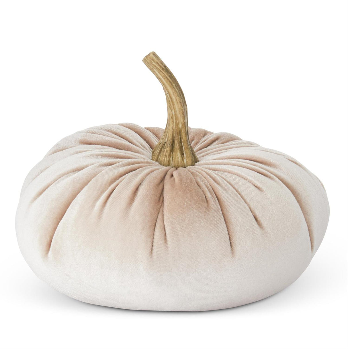 7.25 Inch Cream Velvet Stuffeded Pumpkin