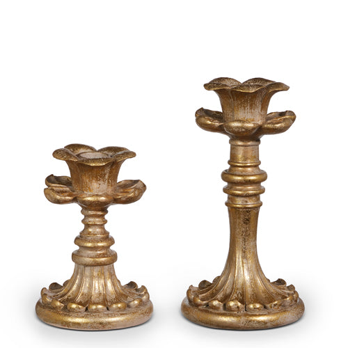 8" Brass Gold Candle Sticks