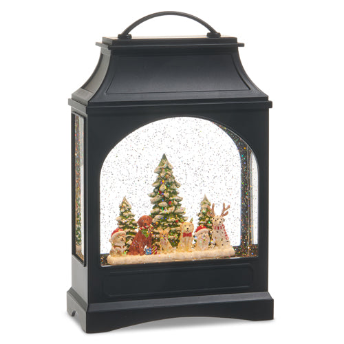 GLOBE #61 -11" Santa's Best Friend Lighted Water Lantern