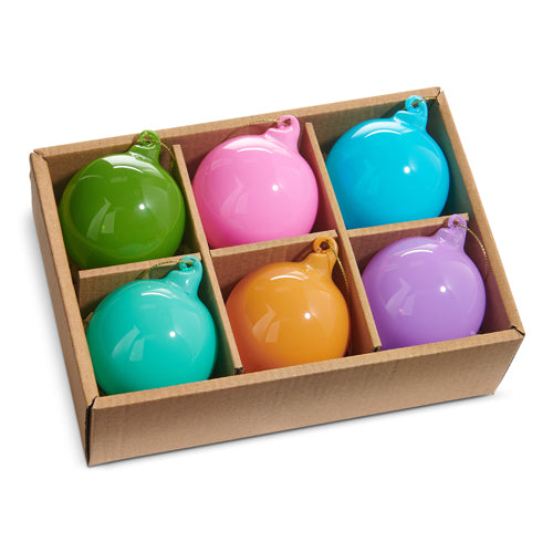 2.25"Opaque Blown Glass Ball Ornaments (each sold separate not by box of six)