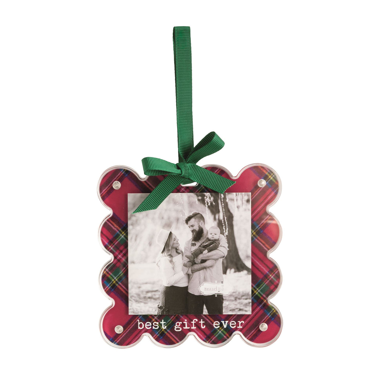 Best Gift Ever Tartan Photo Ornament