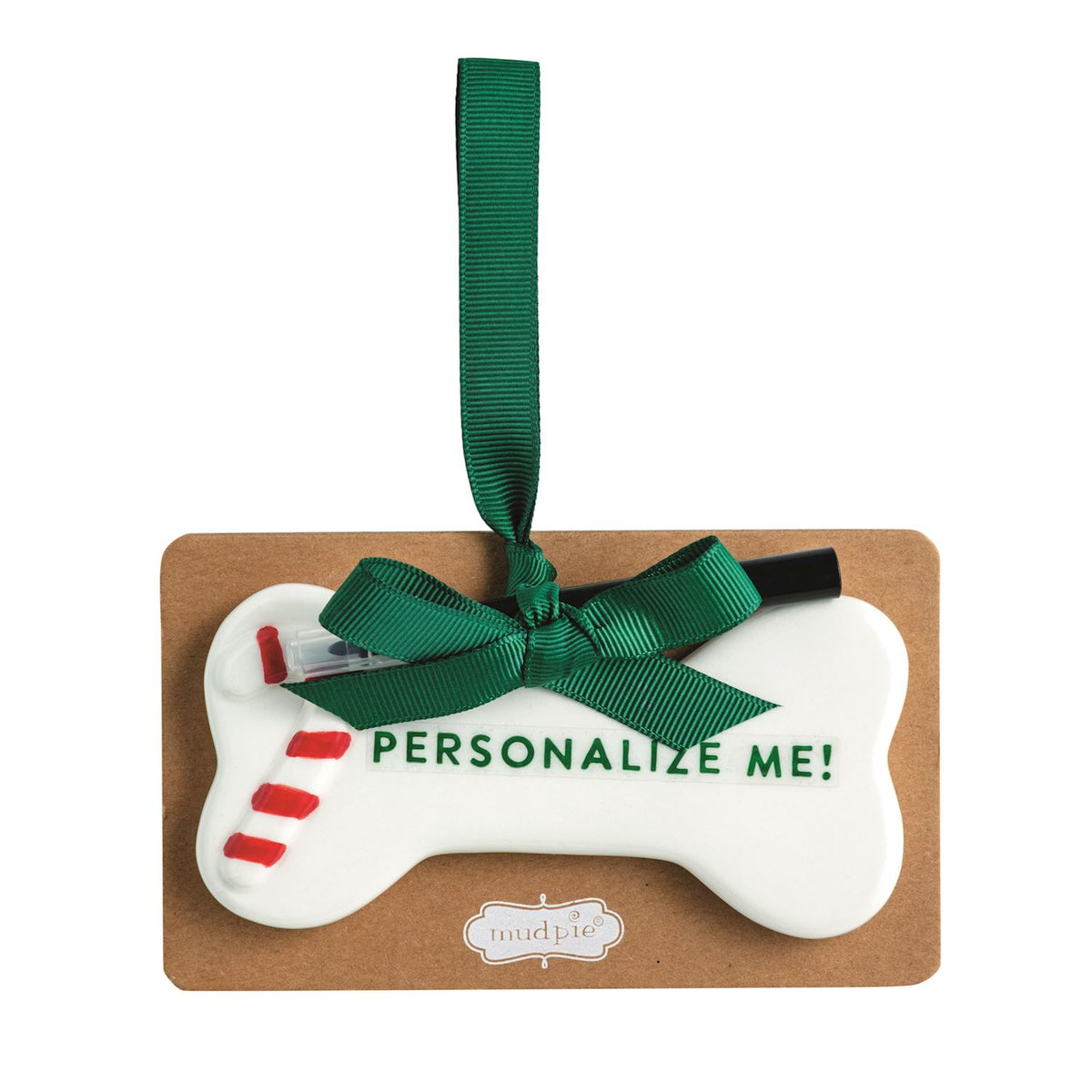 CANDY CERAMIC BONE ORNAMENT