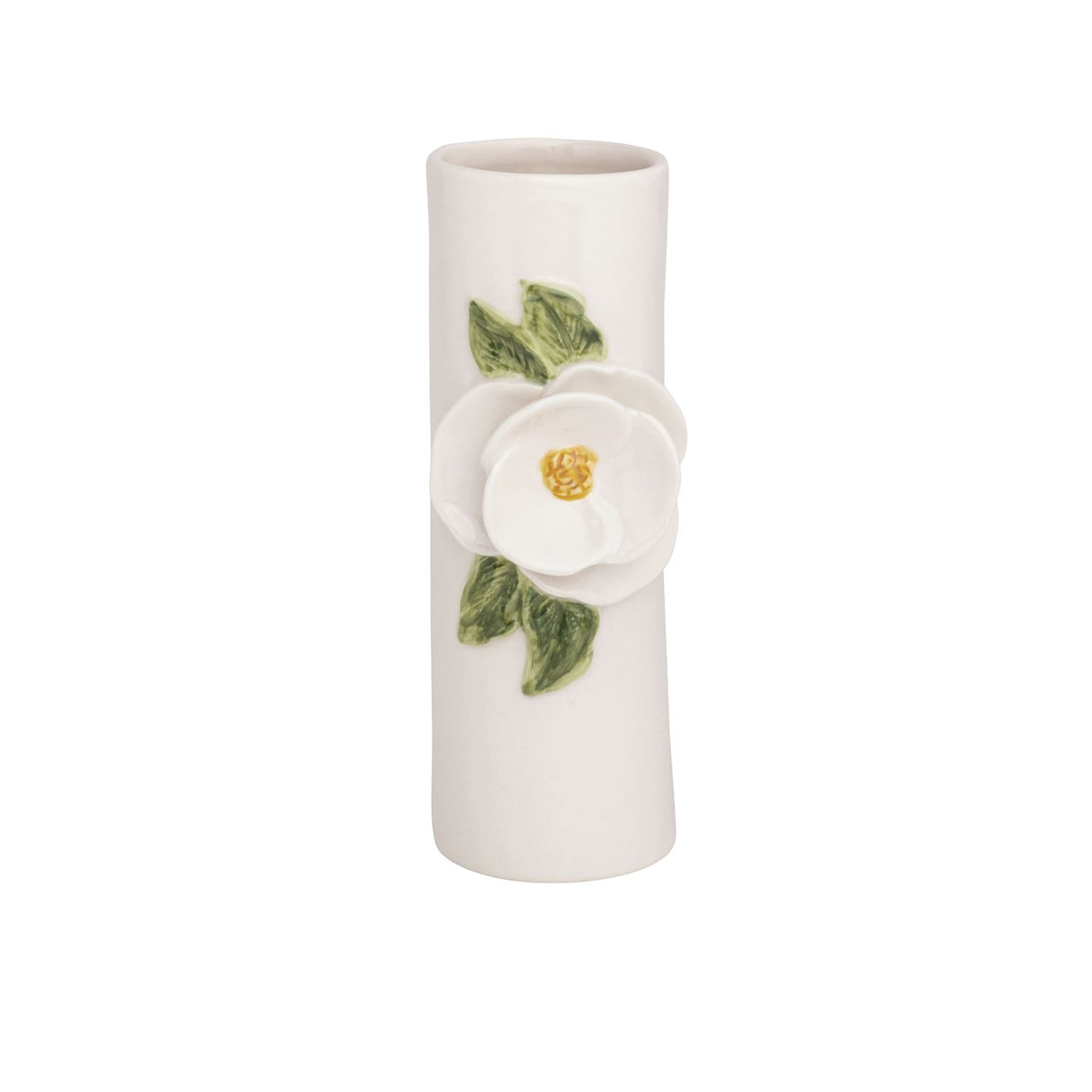 Single Flower With Leaves Bud Vase