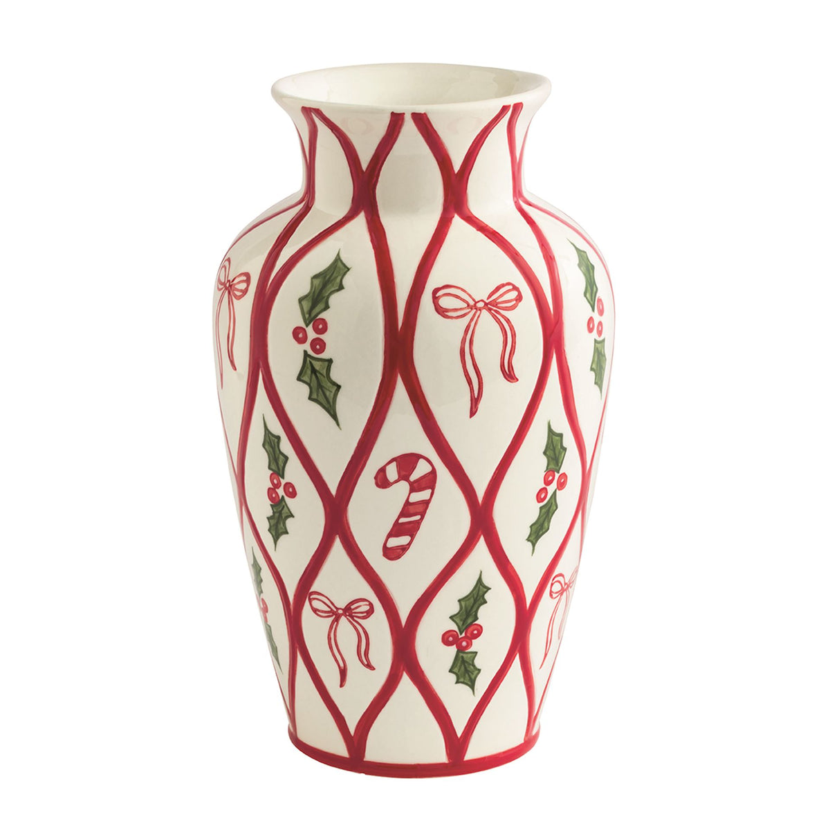 Christmas Painted Vase