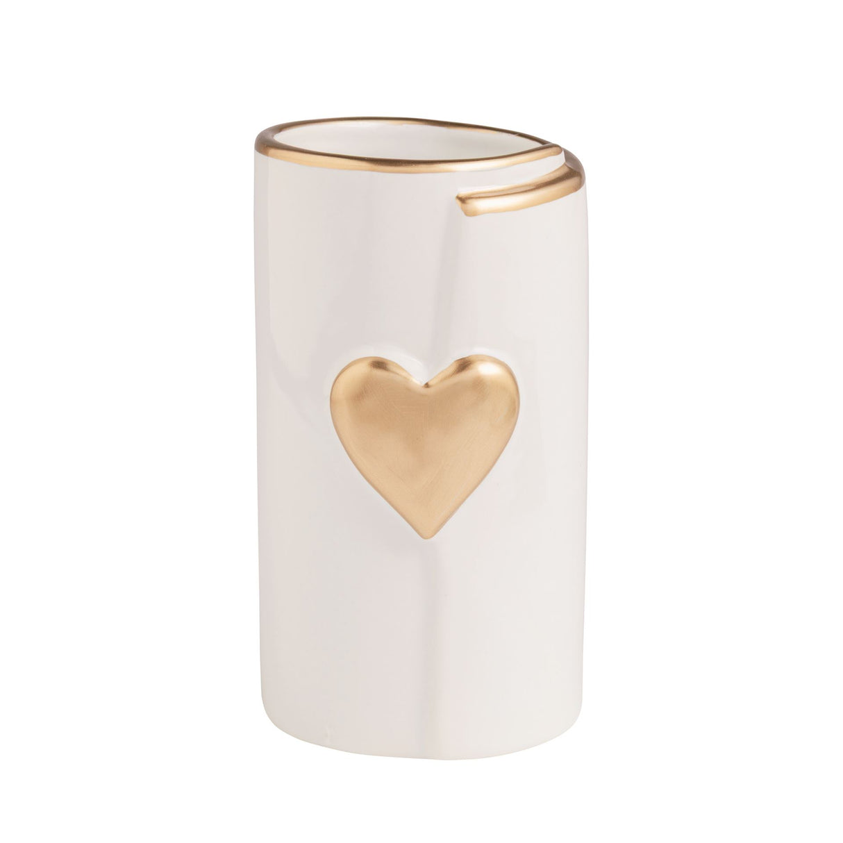 Heart Gold Motif Vase