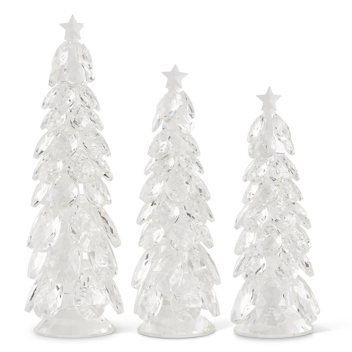 Crystal Tear Drop Christmas Trees w/Stand