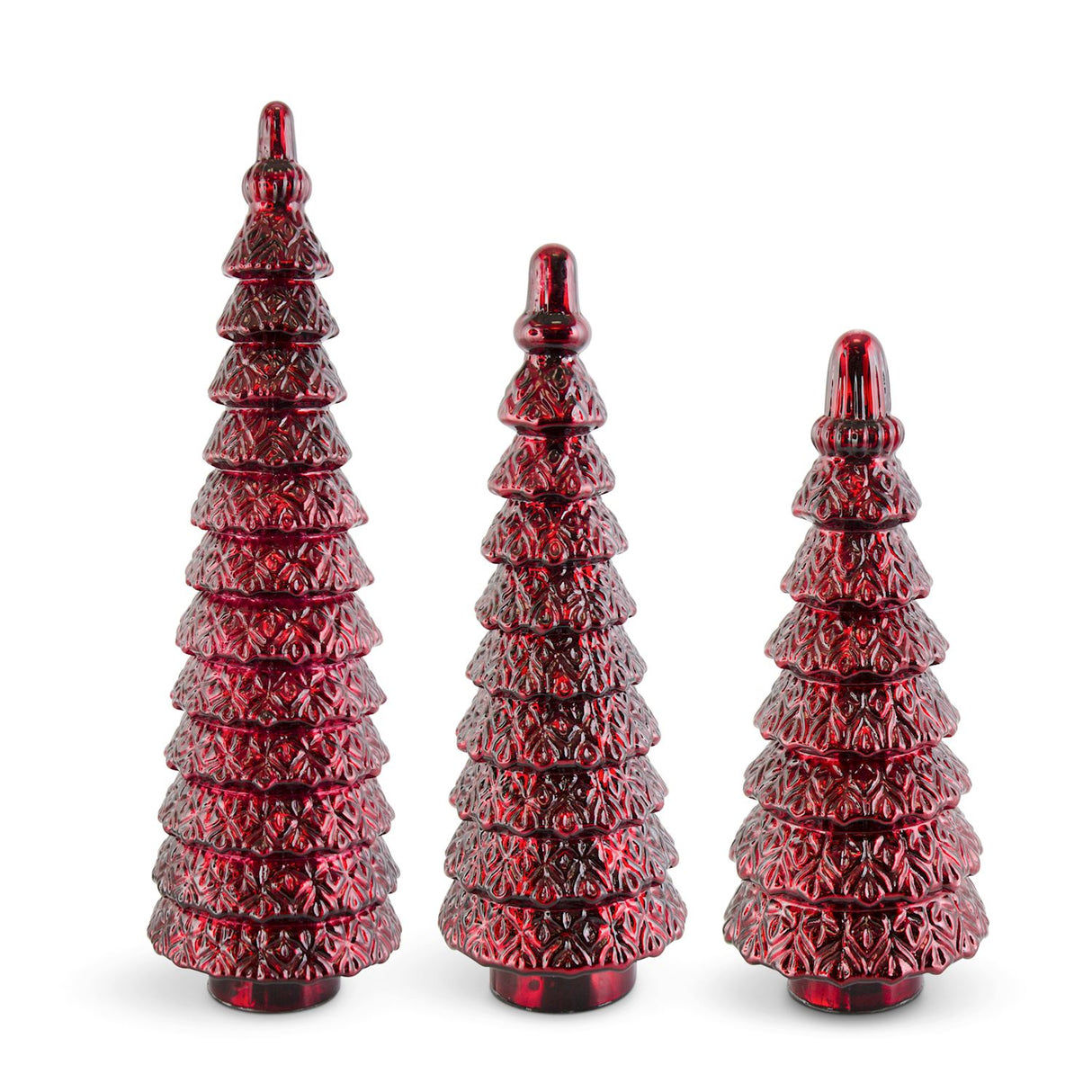 Red Glass Tiered Tree