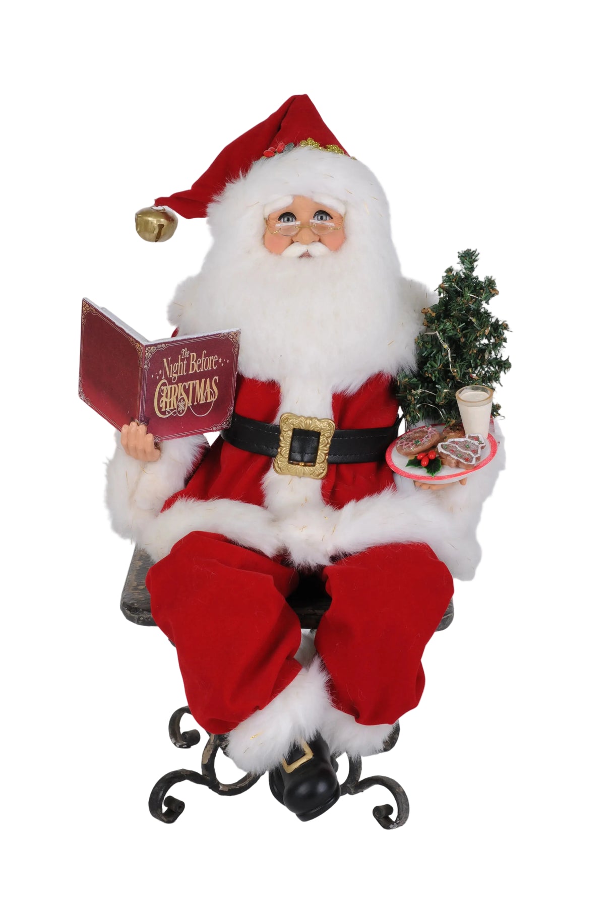 Lighted Story Time Sitting Santa
