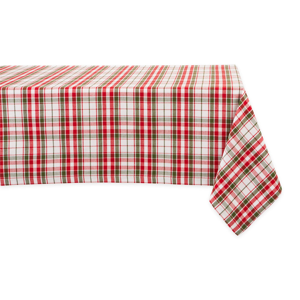 Holly Jolly Plaid Tablecloth - 52 X 52"