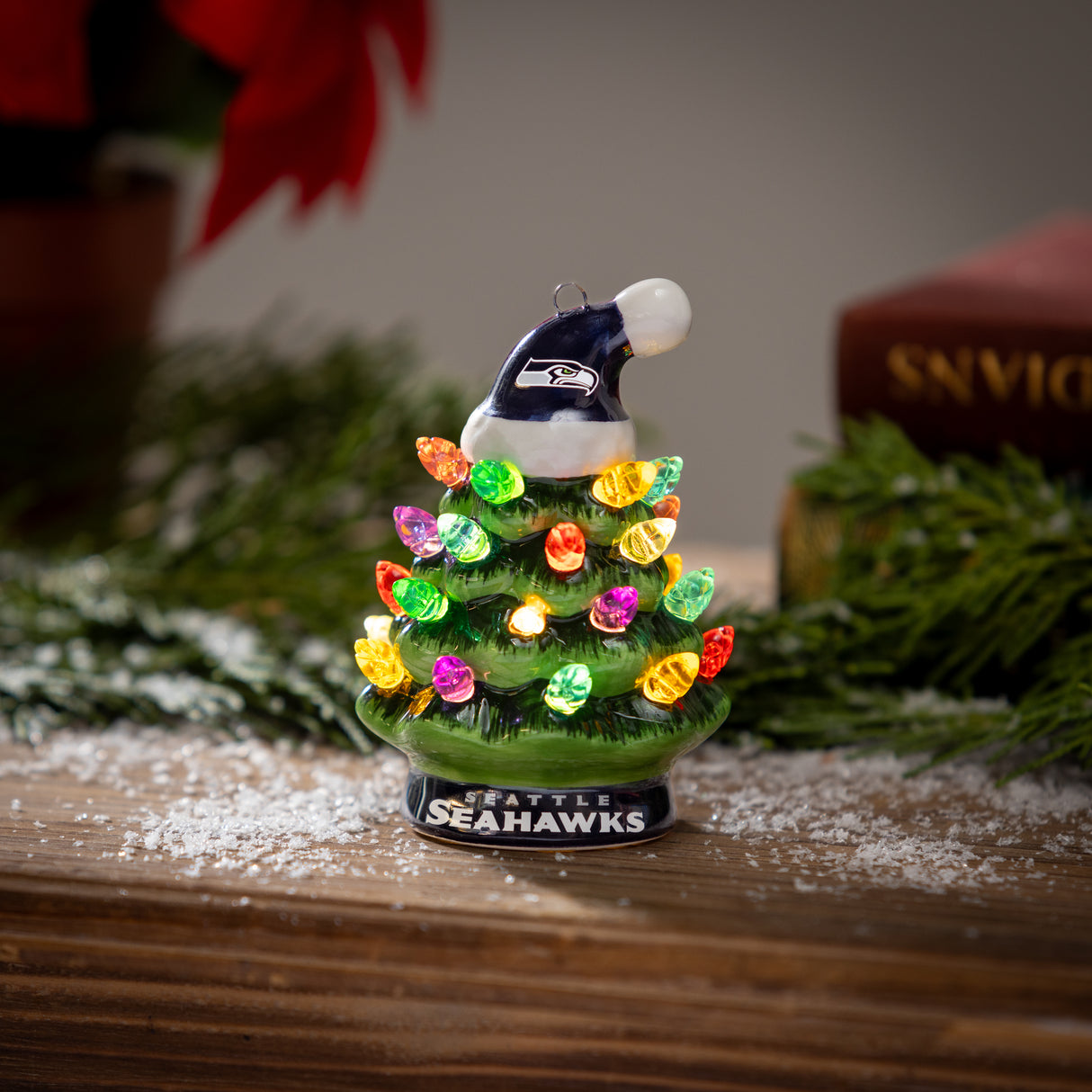 4" Mini LED Tabletop Christmas Tree, Seattle Seaha