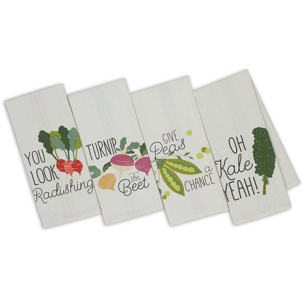 Veggie Punnies Printed Dishtowel