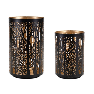 Candle Holder 4.25"D x 6"H, 5"D x 8"H Iron
