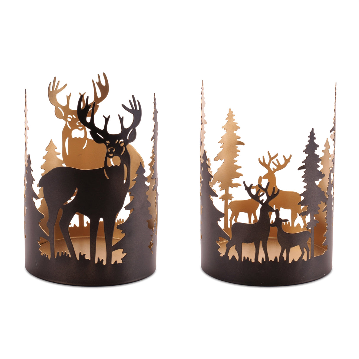 Deer and Tree Candle Holder -2 Assorted