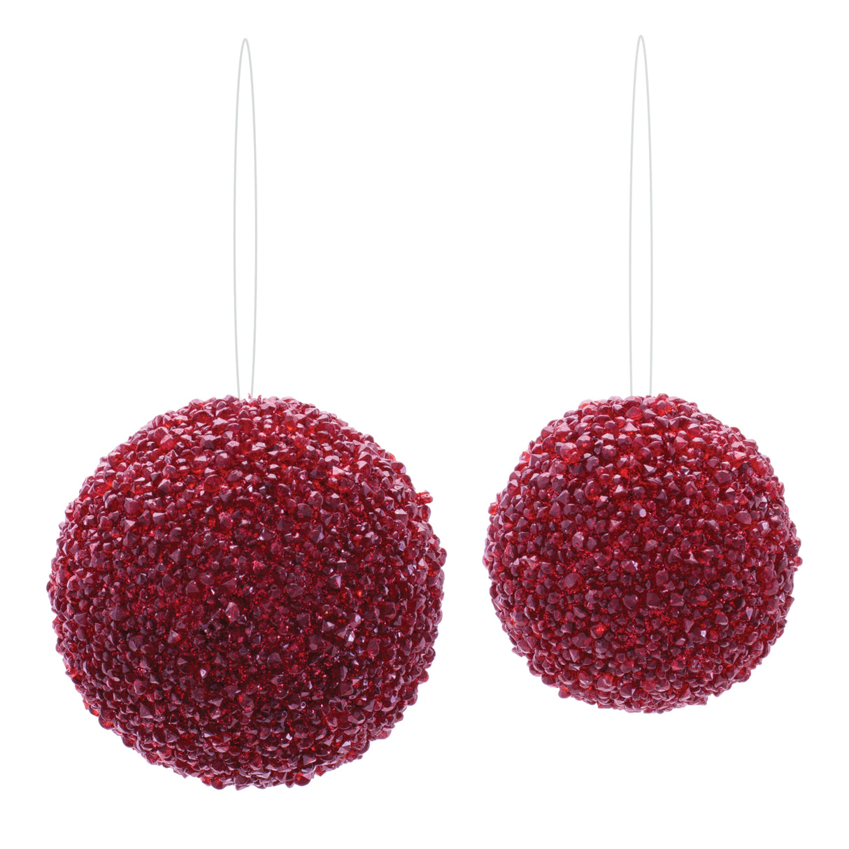 Beaded Ball Ornament (Set of 2) 3.75D