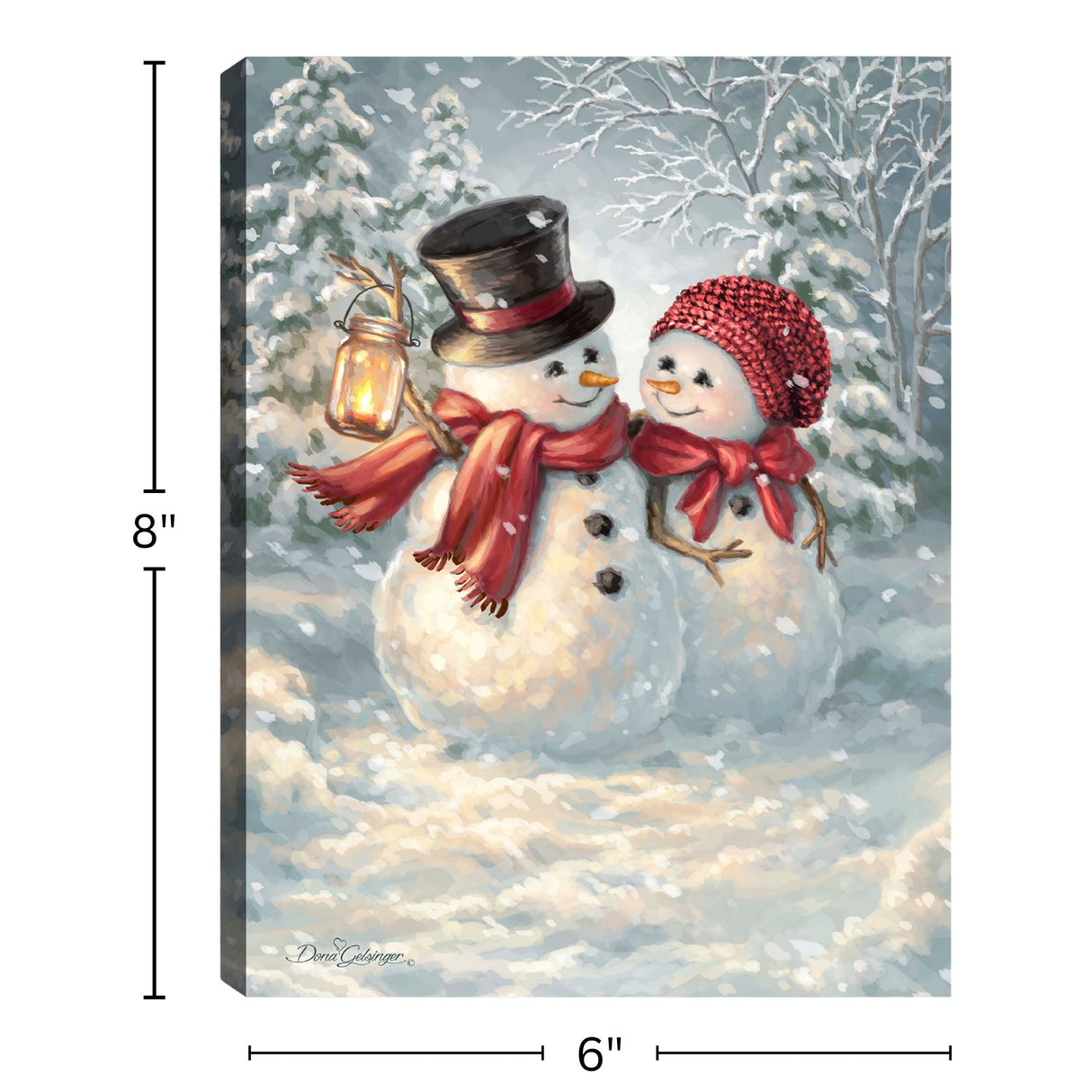 Mini Lighted Easel Back - 8x6 - Snow Much In Love