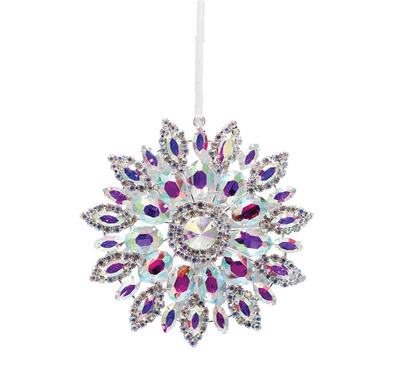 Iridescent Hanging Jewel Ornament - 4.25"