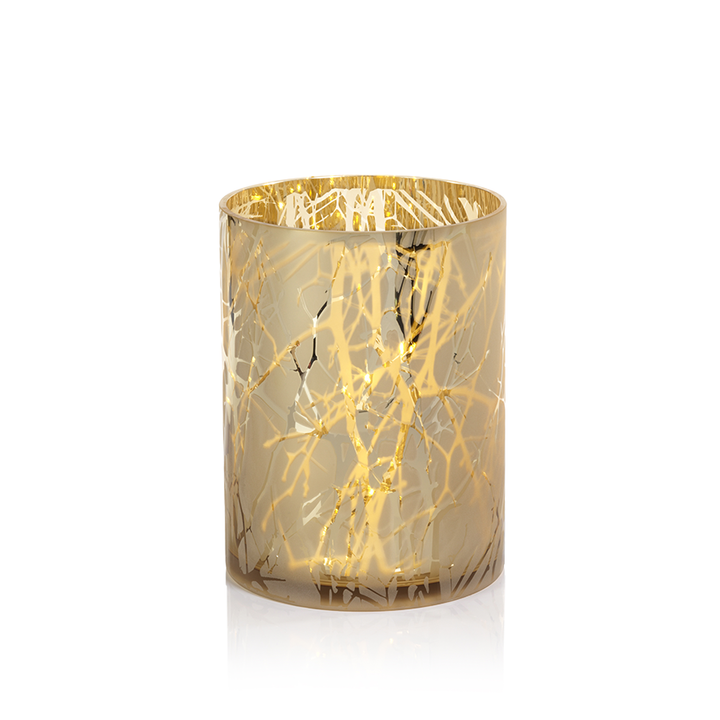 GOLD Plated Branch Design LED Glass- 7.25''x9.5''