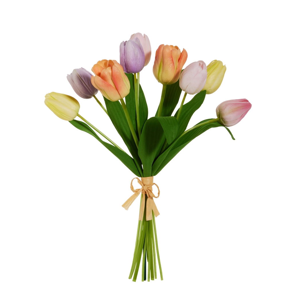 14" Real Touch Pastel Tulip Bundle