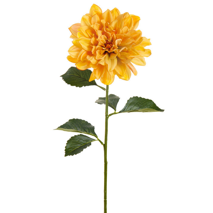 27" Dahlia Silk Flower Stem -Yellow