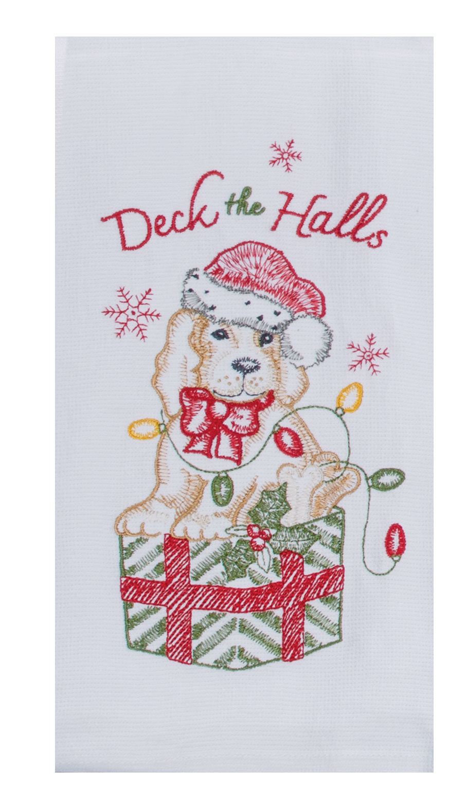 Bow Wowie Christmas Embroider Dual Purpose Towel