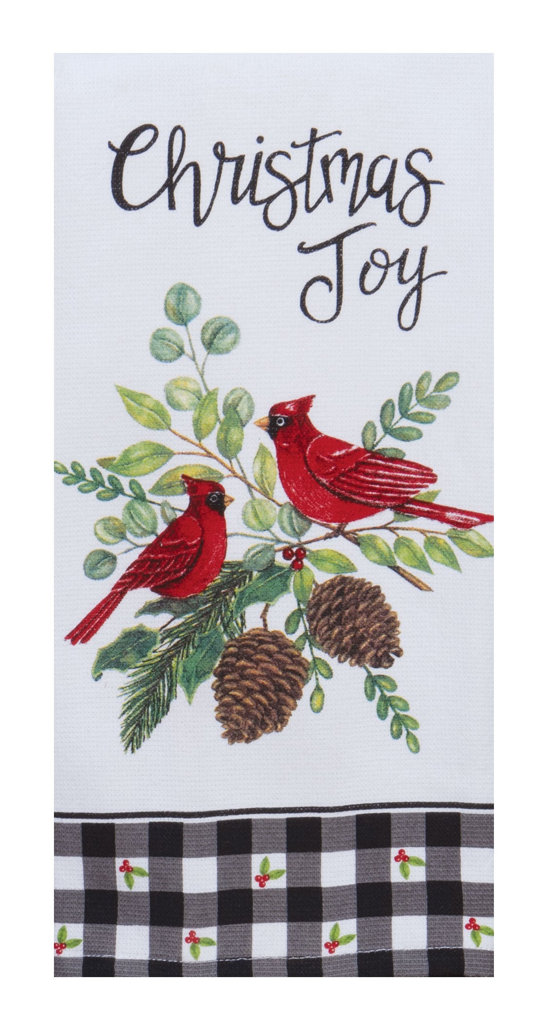 Winter Cardinal Christmas Joy Dual Purpose Towel