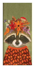 Fall Flowers Everywhere Racoon Dual Purpose Towel